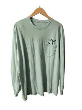 Salt Life On Salt Time Long Sleeve Pocket Tee Mint Green Men’s XL